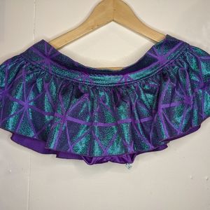 Iheartraves Micro Skirt Rave size M Metallic